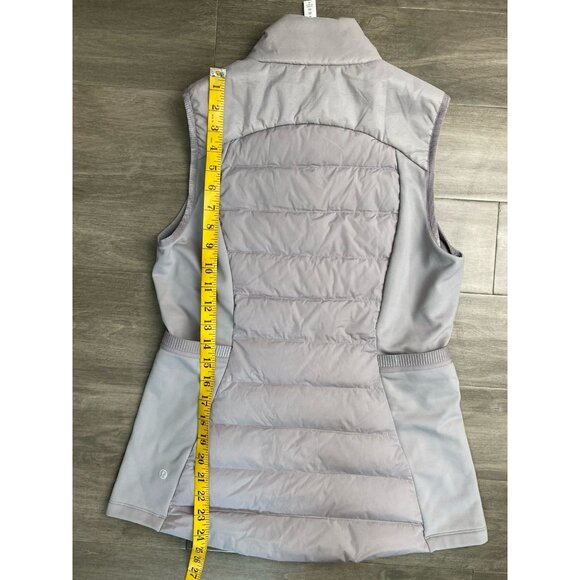 Lululemon Down For it All  Lavender Sz 8 Puff Vest Goose Down Zip Pockets Luxury - Picture 4 of 12